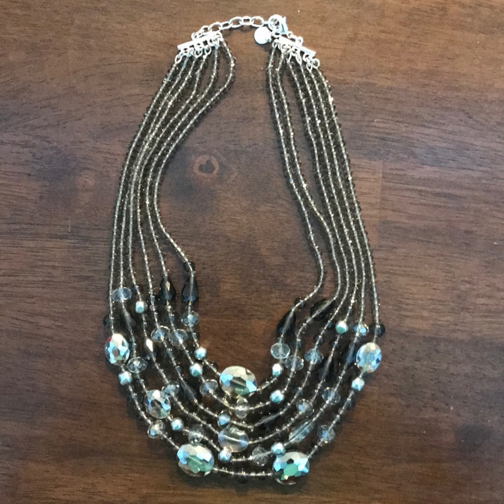 Multi strand glass bead necklace